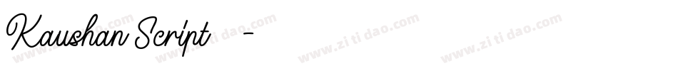 Kaushan Script转换器字体转换